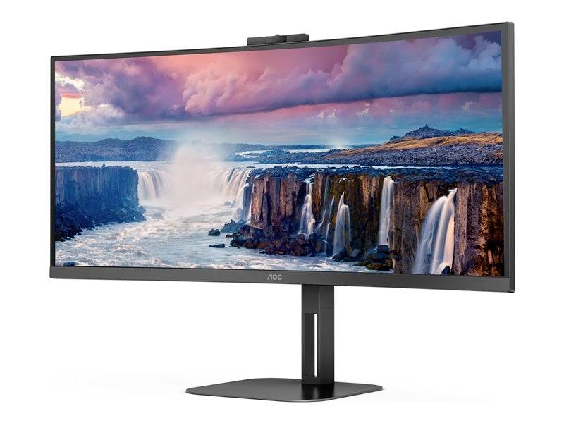 AOC Value-Line CU34V5CW/BK LED-Monitor EEK G (A - G) 86.4cm (34 Zoll) 3440 x 1440 Pixel 21:9 4 ms HDMI®, DisplayPort, USB-A