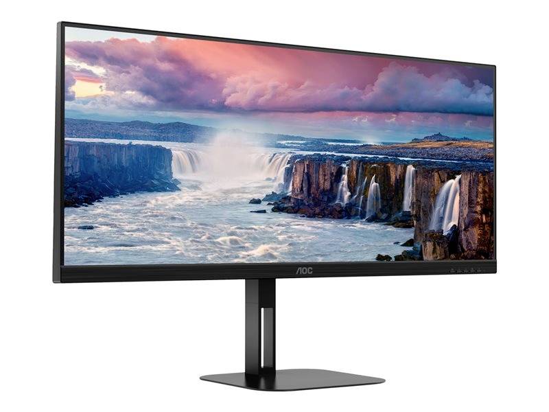 AOC Value-Line U34V5C/BK LED-Monitor EEK G (A - G) 86.4 cm (34 Zoll) 3440 x 1440 Pixel 21:9 4 ms HDMI®, DisplayPort, USB-A (USB 3.1 Gen 1), USB-C®