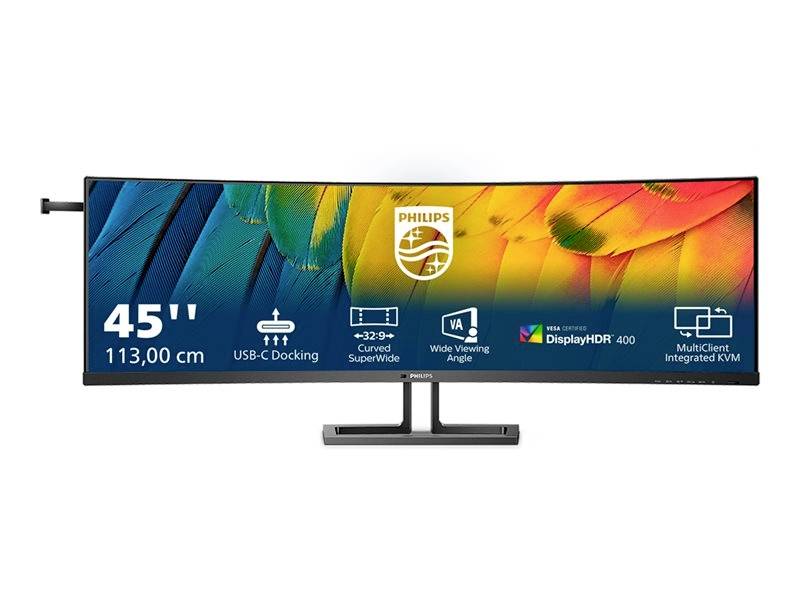 Philips Monitore 45B1U6900C/00 LED-Monitor EEK G (A - G) 114.3 cm (45 Zoll) 5120 x 1440 Pixel 16:9 4 ms HDMI®, DisplayPort, USB-C® 3.2, RJ45, Kopfh
