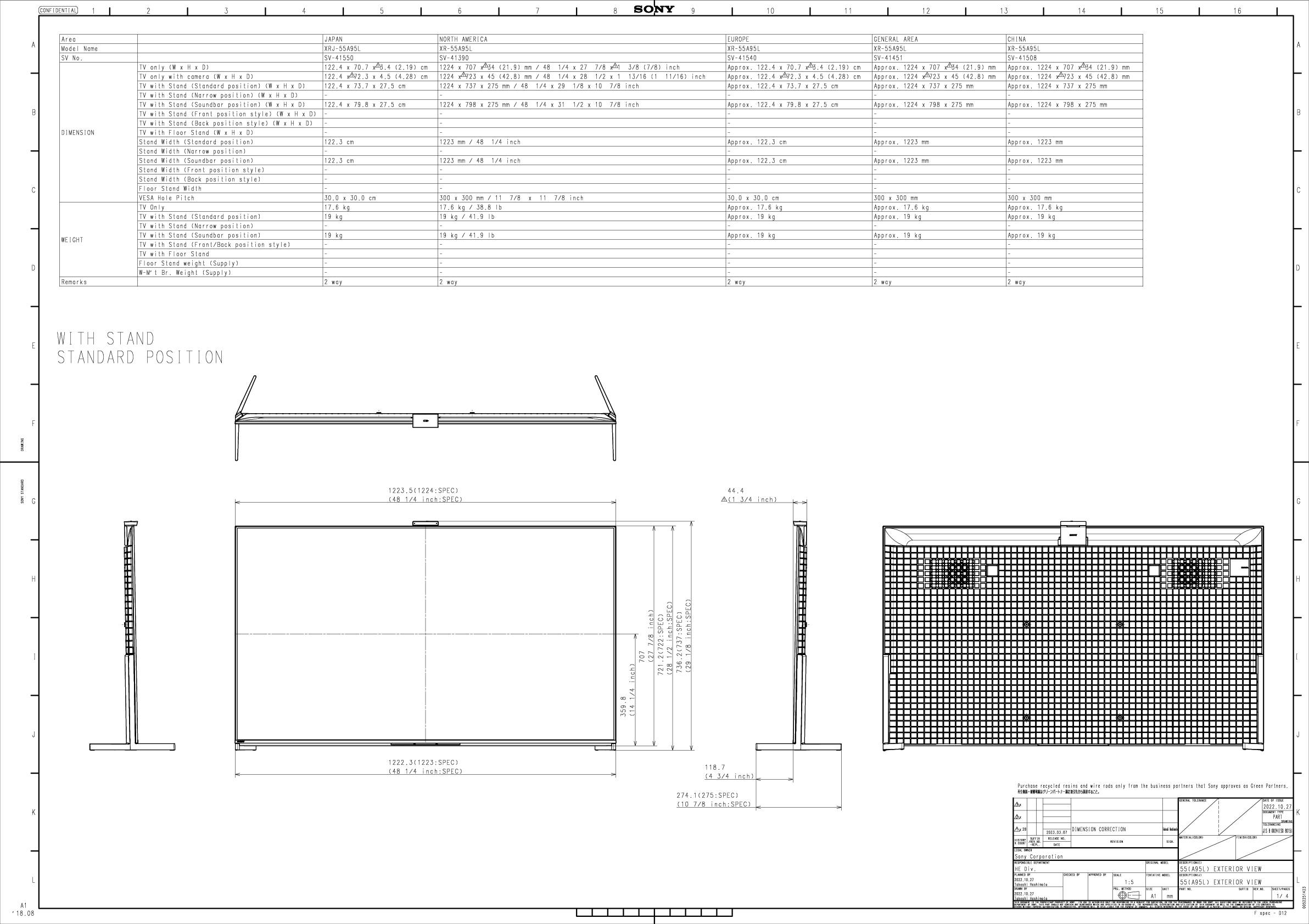 Sony XR55A95LAEP OLED-TV 139.7 cm 55 Zoll EEK F (A - G) CI+, DVB-C, DVB-S2, DVB-T, DVB-T2, Smart TV, UHD, WLAN Schwarz