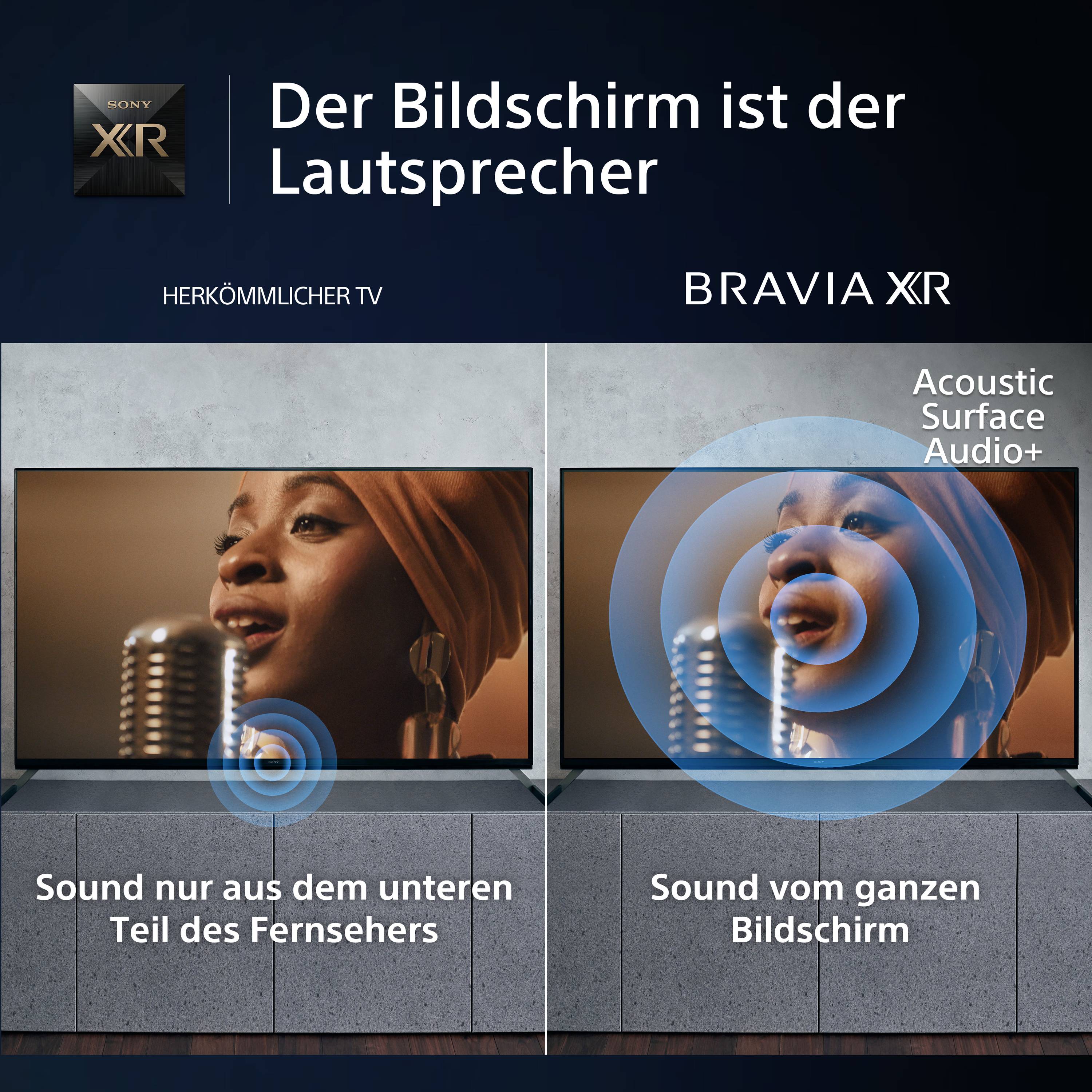 Sony XR65A95LAEP OLED-TV 165.1 cm 65 Zoll EEK F (A - G) CI+, DVB-C, DVB-S2, DVB-T, DVB-T2, Smart TV, UHD, WLAN Schwarz