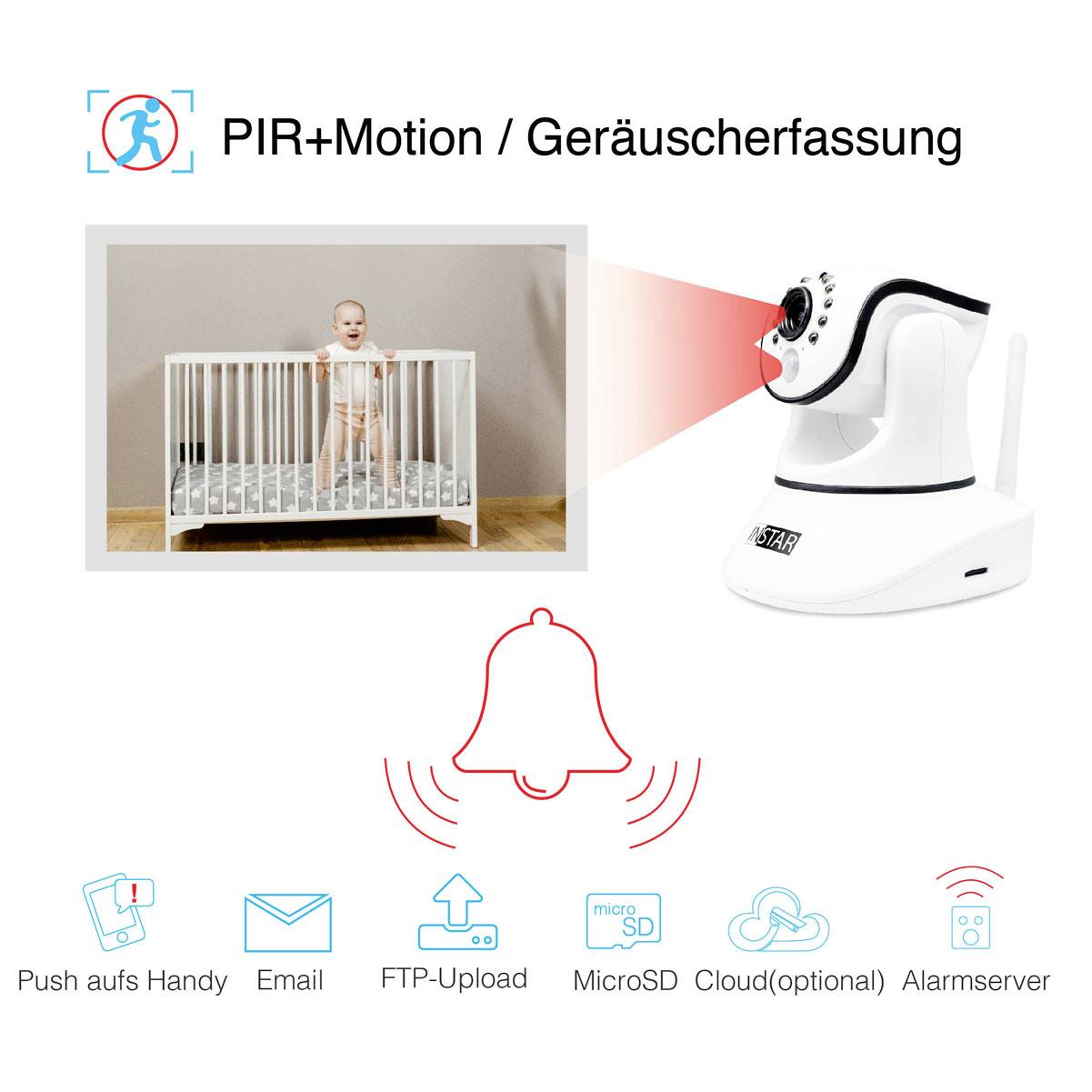 INSTAR IN-8415 2K+ POE/WLAN ws 14084 WLAN IP Überwachungskamera 2560 x 1440 Pixel
