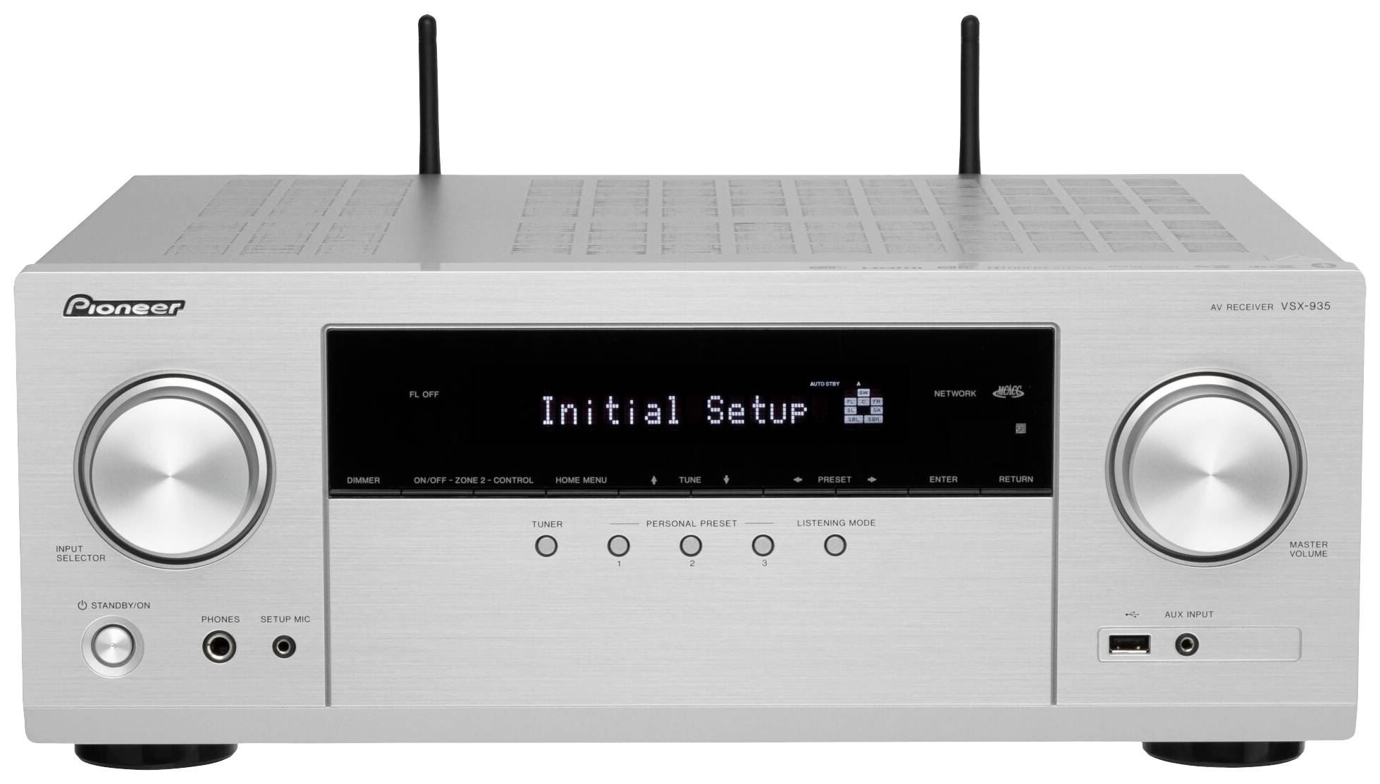 Pioneer VSX-935M2-S AV-Receiver 7 x 170W Silber Bluetooth®, AirPlay, Dolby Atmos®, High-Resolution Audio, USB, Internetradio
