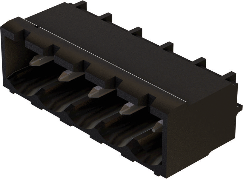 Schwarzer elektrischer Stecker mit elf Pins, geeignet für industrielle Anwendungen und elektronische Geräte.