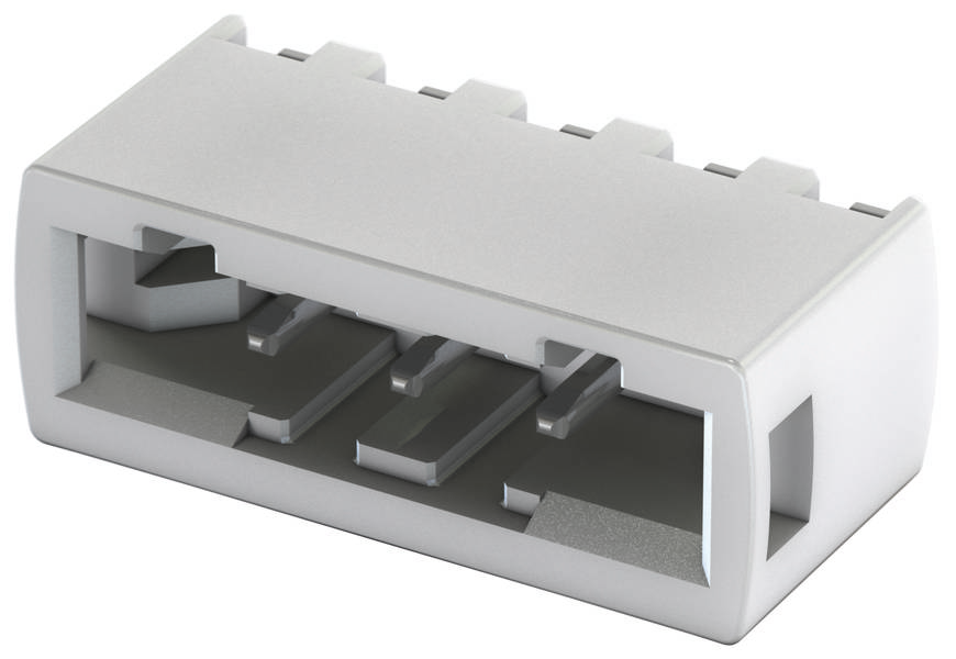 Ein silberner USB-Anschluss in Nahaufnahme.