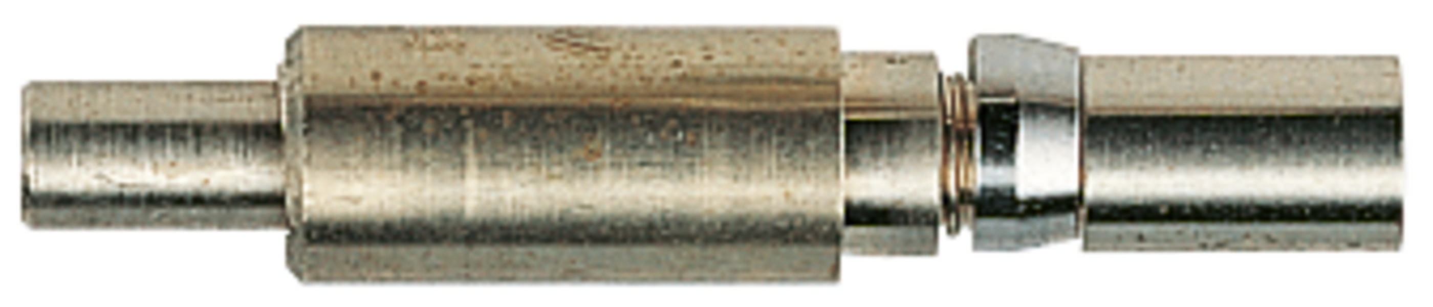 Metallischer Zylinderadapter mit unterschiedlichen Durchmessern, vermutlich ein Verbindungselement für Rohre oder Leitungen.