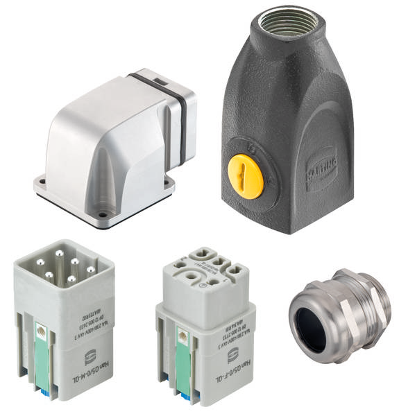 HARTING 10220030004 Steckverbinder-Set Gesamtpolzahl: 5 + PE 1 St.