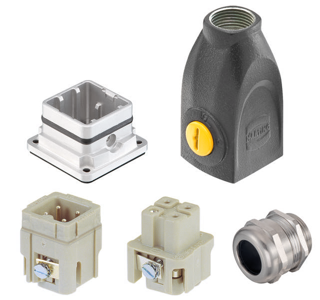 HARTING 10220030001 Steckverbinder-Set Gesamtpolzahl: 3 + PE 1 St.