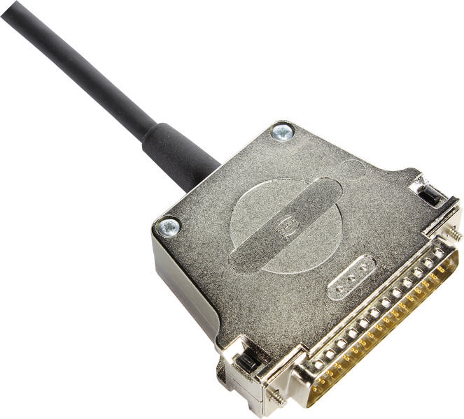 Ein paralleler Steckverbinder mit vielen Pins an einem Kabel, oft für Druckeranschlüsse verwendet.