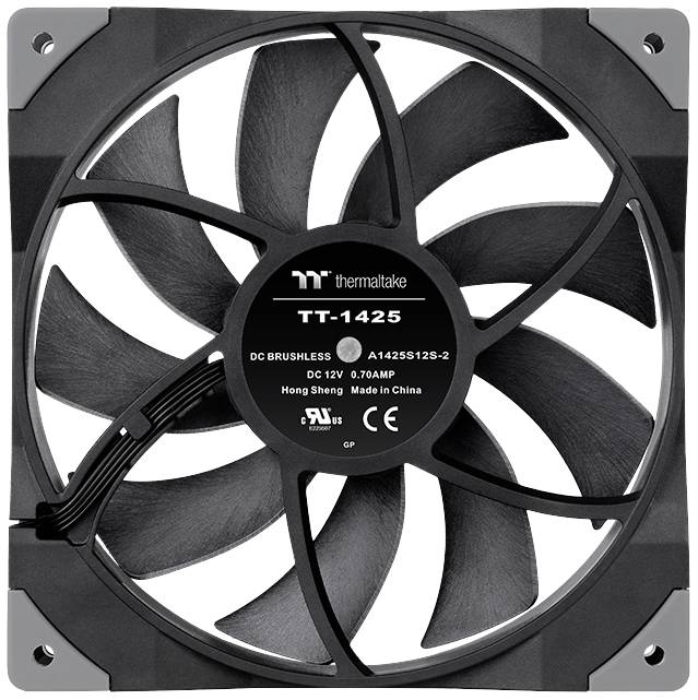 Thermaltake TOUGHFAN 14 PC-Gehäuse-Lüfter Schwarz (B x H x T) 140 x 140 x 25mm