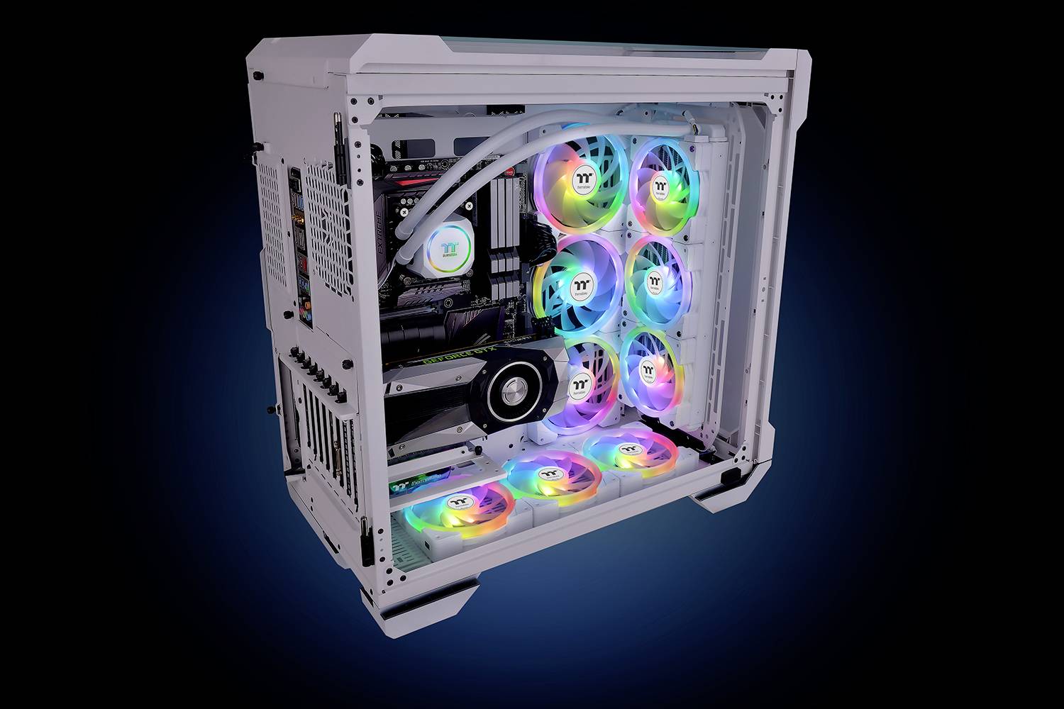Thermaltake CL-F169-PL12SW-A PC-Gehäuse-Lüfter Weiß (B x H x T) 120 x 120 x 25mm inkl. LED-Beleuchtung