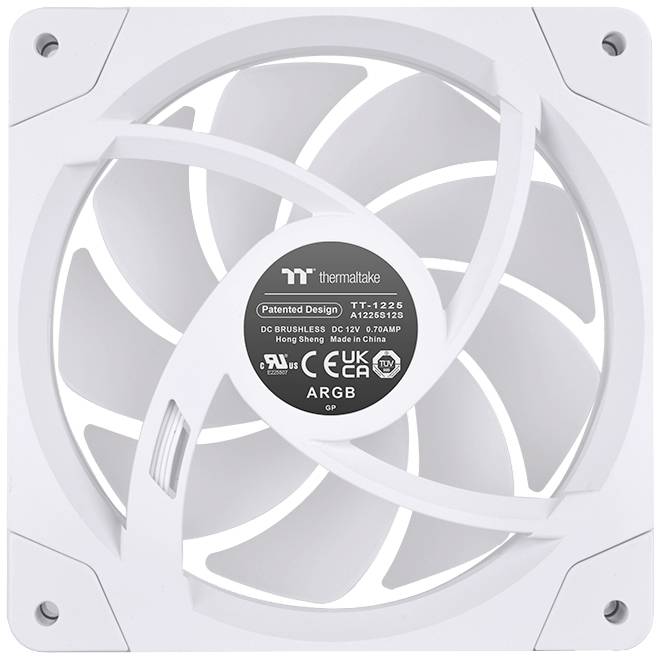 Thermaltake CL-F169-PL12SW-A PC-Gehäuse-Lüfter Weiß (B x H x T) 120 x 120 x 25mm inkl. LED-Beleuchtung