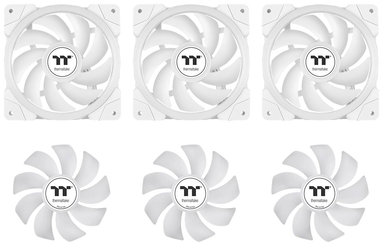 Thermaltake CL-F169-PL12SW-A PC-Gehäuse-Lüfter Weiß (B x H x T) 120 x 120 x 25mm inkl. LED-Beleuchtung