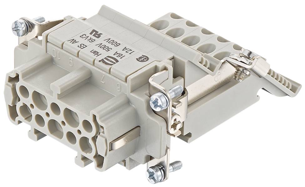 HARTING 09330104739 Stifteinsatz 10 Käfigzugfederanschluss 1St.
