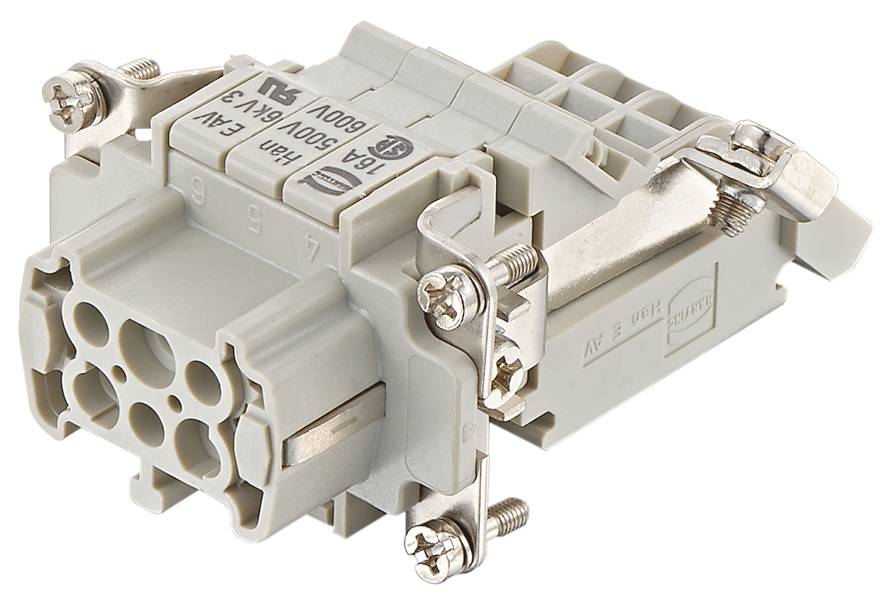 HARTING 09330064729 Stifteinsatz 6 Käfigzugfederanschluss 1St.