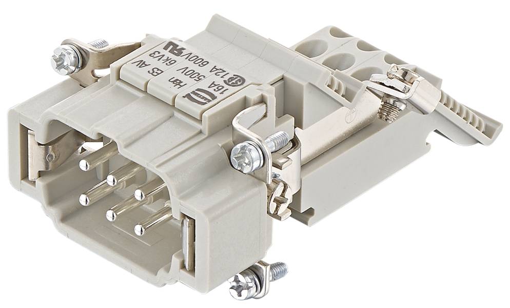 HARTING 09330064639 Stifteinsatz 6 Käfigzugfederanschluss 1St.