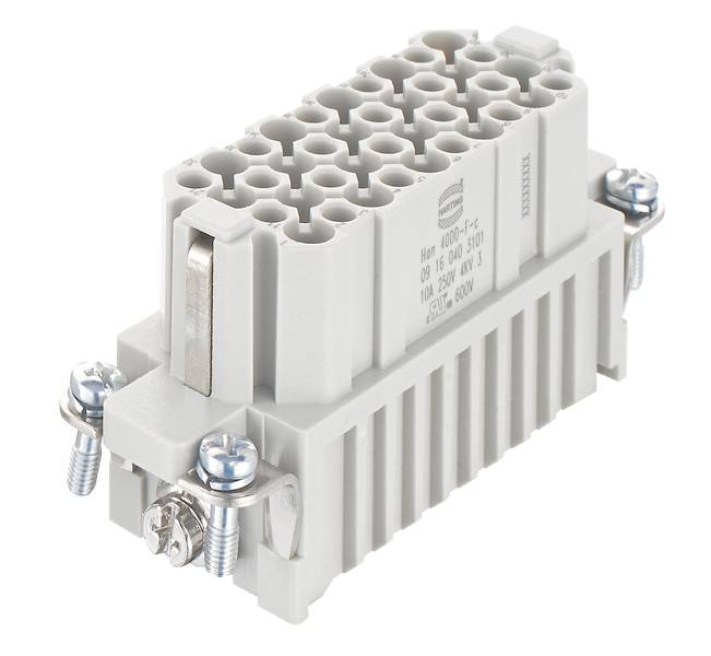 HARTING 09160403101 Stifteinsatz 40 Crimpen 1St.
