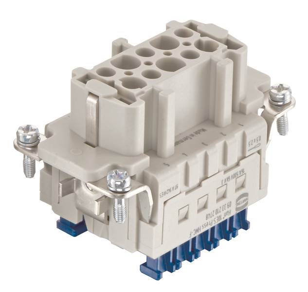 HARTING 09332102748 Stifteinsatz 10 Käfigzugfederanschluss 1St.