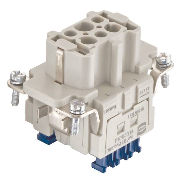 HARTING 09332062748 Stifteinsatz 6 Käfigzugfederanschluss 1St.