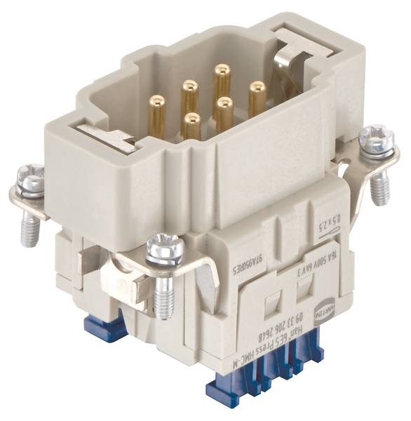 HARTING 09332062648 Stifteinsatz 6 Käfigzugfederanschluss 1St.
