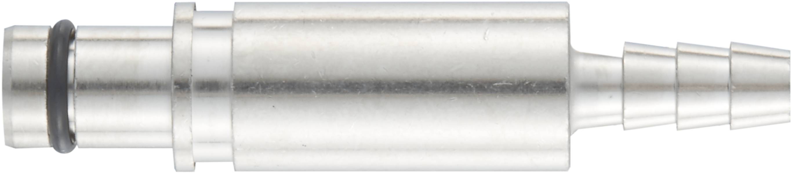 Metallischer Schlauchverbinder mit Gewinde und Dichtung, geeignet für den Anschluss von Schläuchen in technischen Anwendungen.
