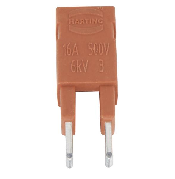 Brauner Sicherungsstecker mit der Aufschrift '16A 500V 6kV 3' und dem Markennamen.