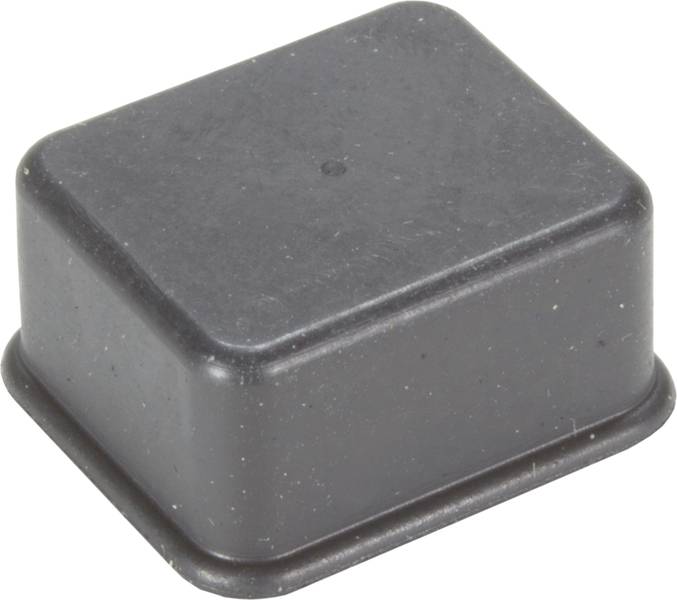 Ein schwarzes, rechteckiges Gehäuse mit abgerundeten Kanten. Es kann als Abdeckung oder Schutz für elektronische Komponenten dienen.