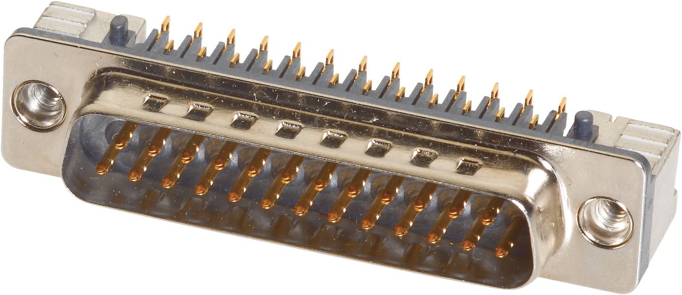 D-Sub-Steckverbinder mit 25 Pins, rechteckige Form, typischerweise für Datenübertragung oder Computeranschlüsse verwendet.