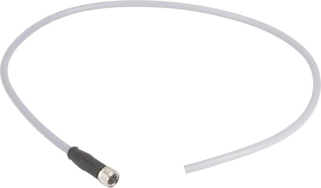 Ein dünnes, flexibles Kabel mit einem Metallstecker auf einer Seite. Das Kabel ist für elektronische Verbindungen geeignet.
