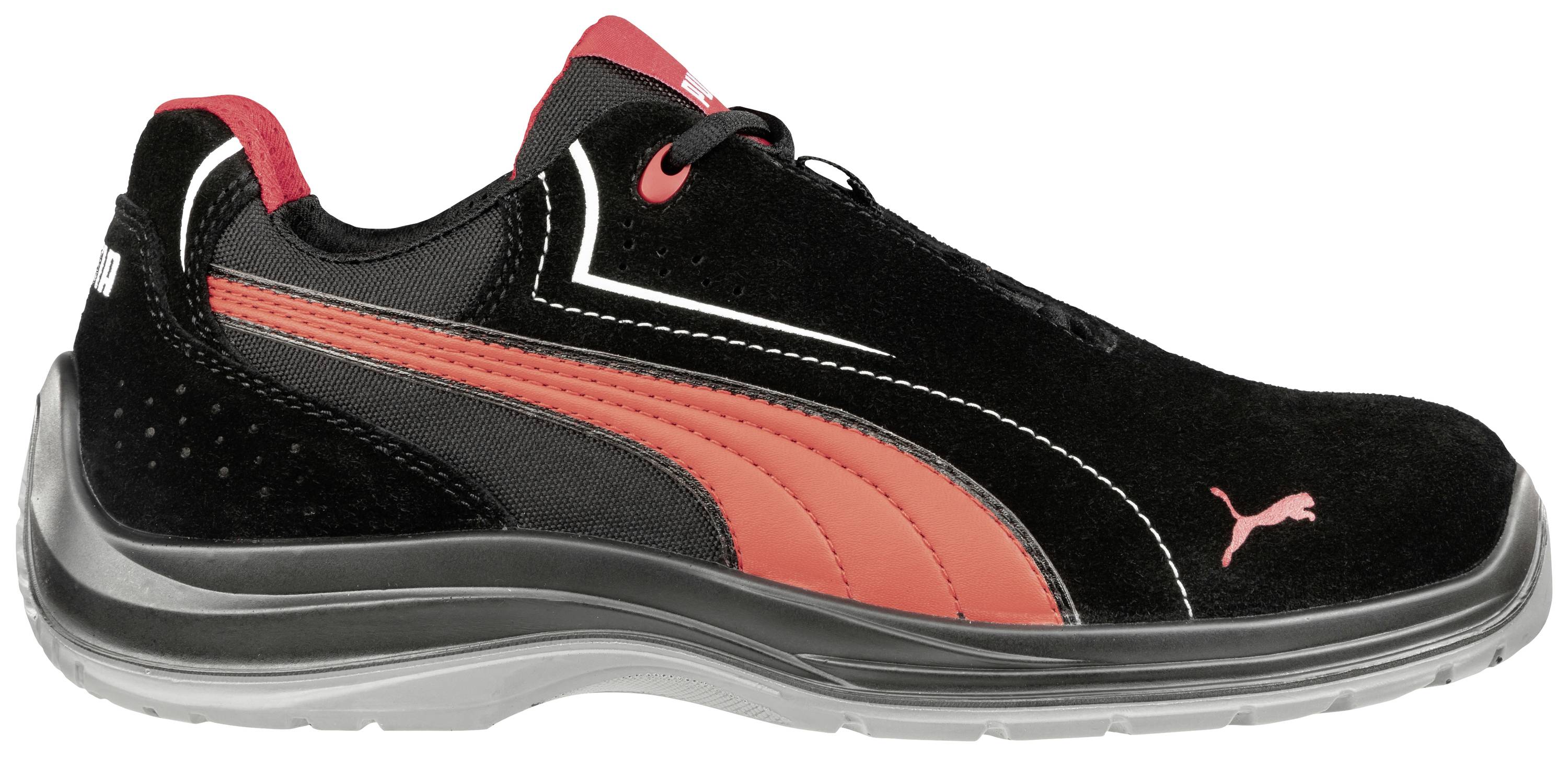 PUMA Touring Black Suede Low 643440200000036 ESD Sicherheitshalbschuh S3 Schuhgröße (EU): 36 Schwarz, Rot 1 Paar