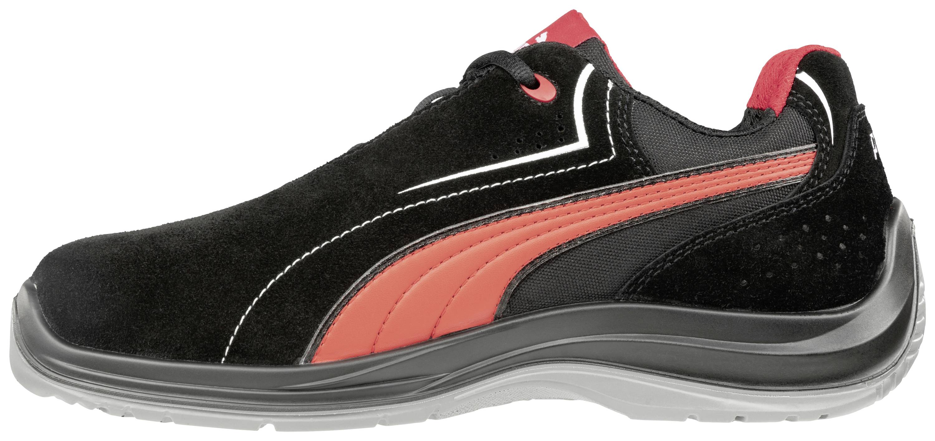 PUMA Touring Black Suede Low 643440200000047 ESD Sicherheitshalbschuh S3 Schuhgröße (EU): 47 Schwarz, Rot 1 Paar