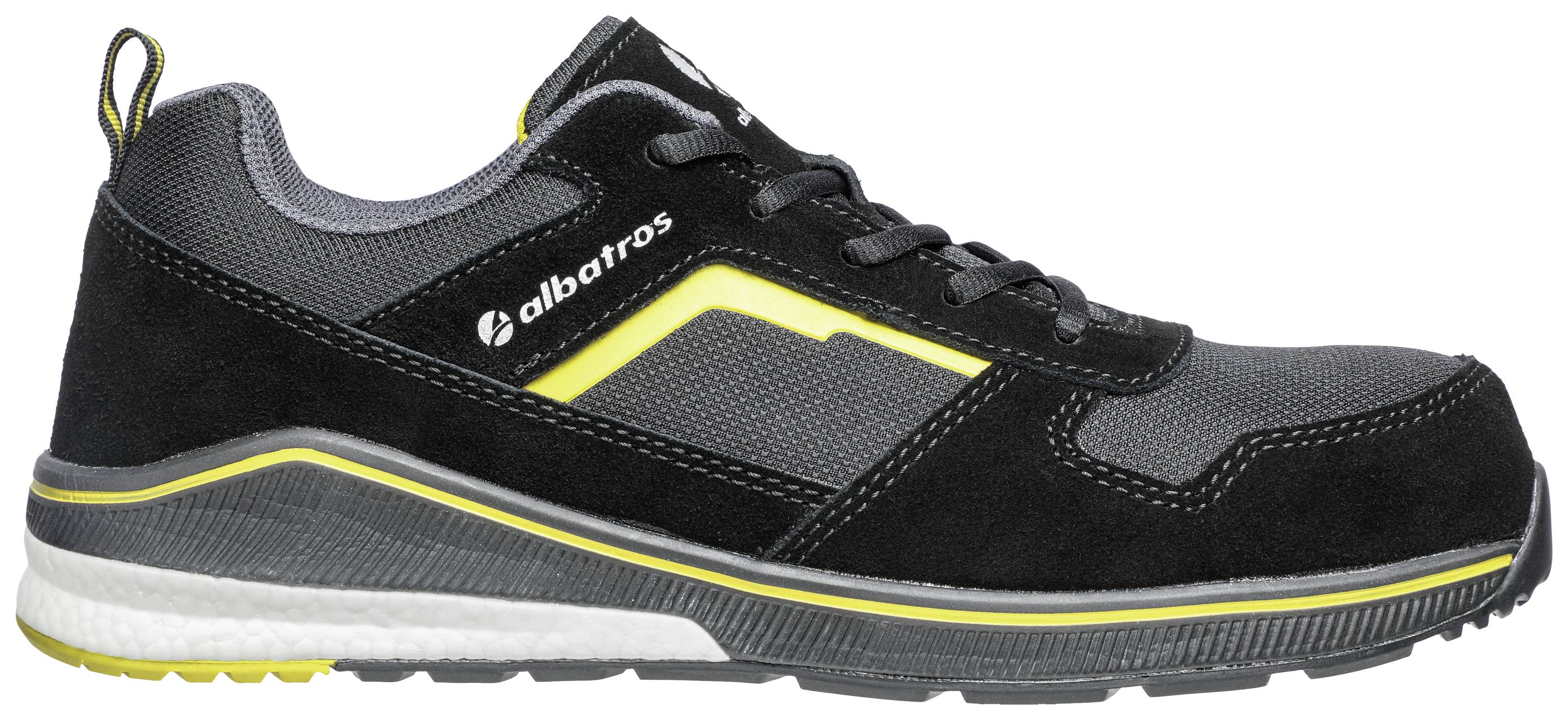 Albatros Court Black Low 647600263000040 ESD Sicherheitshalbschuh S3 Schuhgröße (EU): 40 Schwarz, Gelb 1 Paar