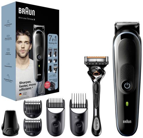 Image of Braun MGK3345 Bartschneider, Haarschneider abwaschbar Schwarz
