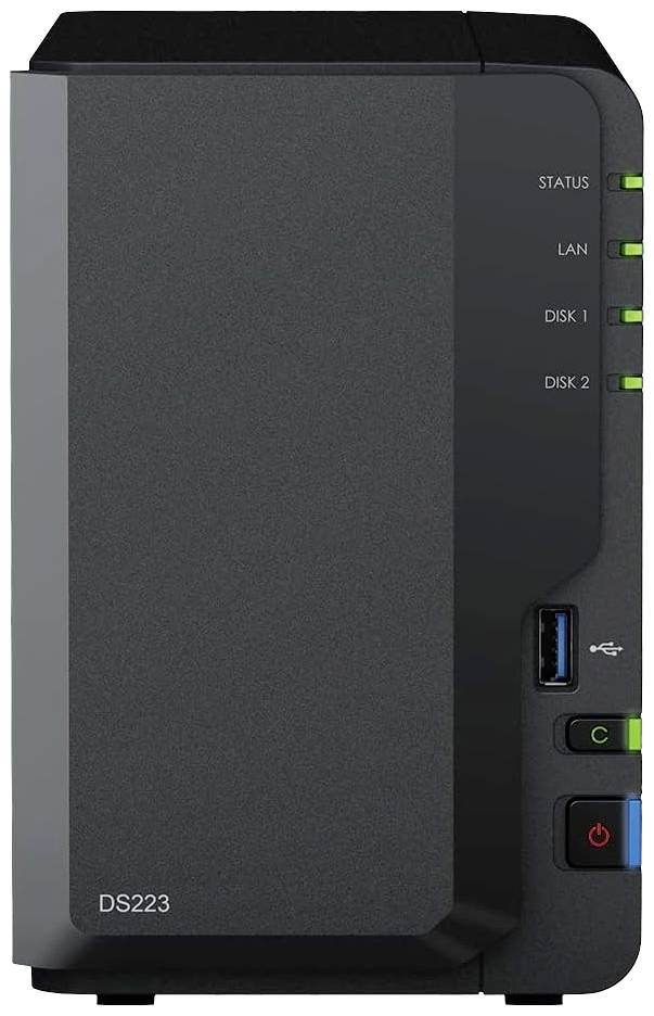 Synology NAS-Server (generalüberholt) (gut) 20TB DS223-20TB-FR DS223-20TB-FR Aufwachen bei LAN-/WAN-Verbindung, Ein-/Ausschalter