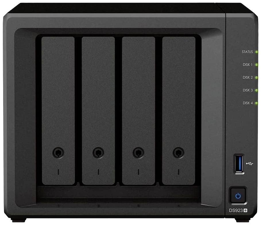 Synology NAS-Server (generalüberholt) (gut) 16TB DS923+-16TB-FR DS923+-16TB-FR Aufwachen bei LAN-/WAN-Verbindung, 256-Bit AES