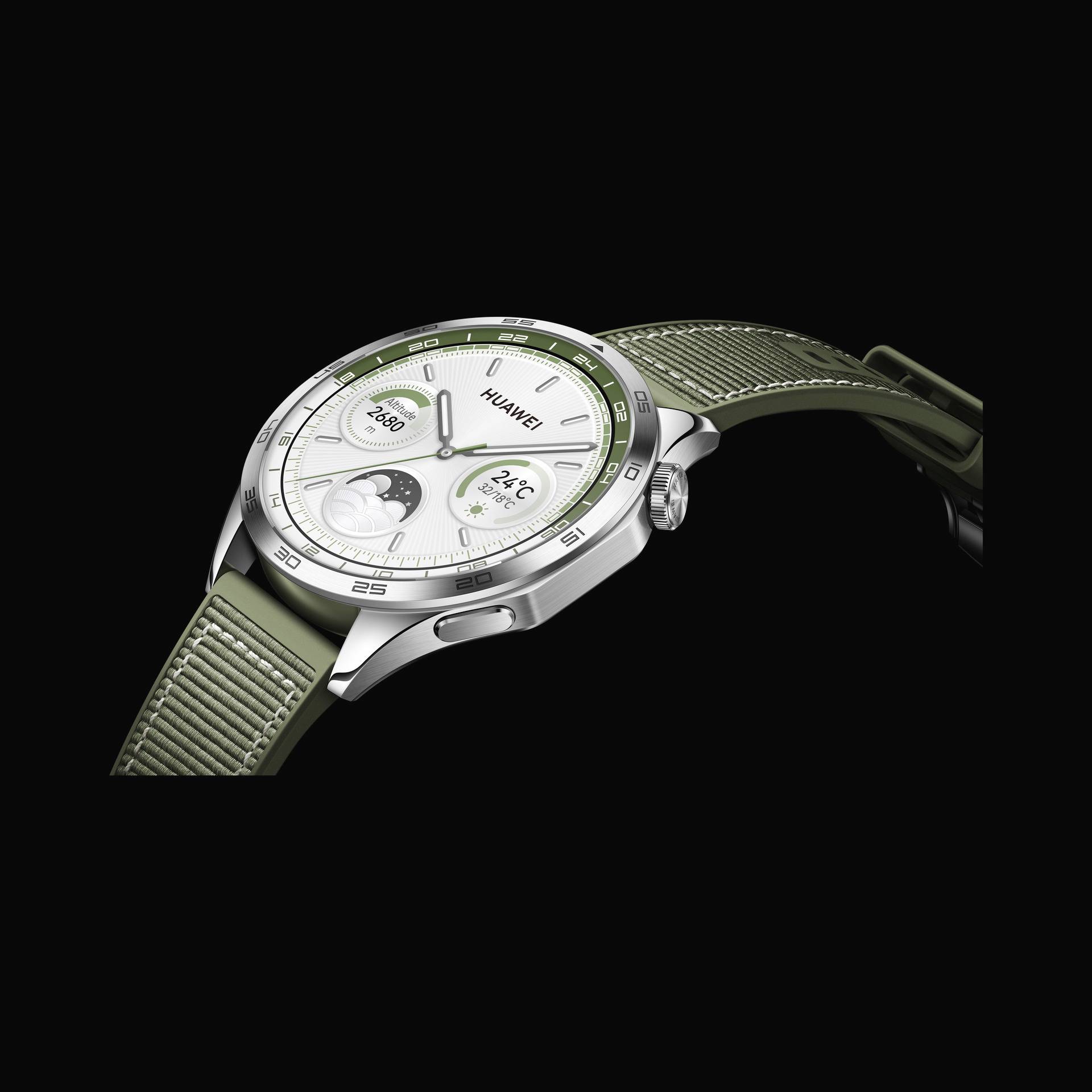 HUAWEI Watch GT4 46mm (Phoinix-B19W), green Smartwatch Uni Grün