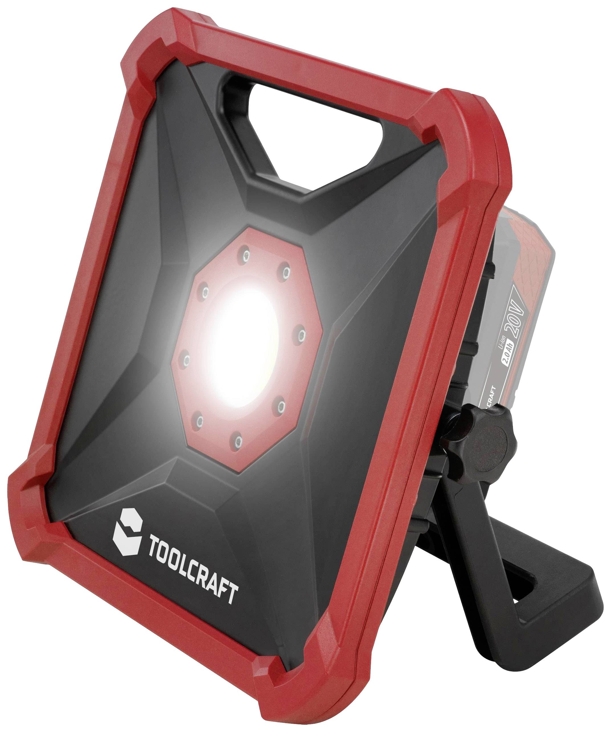 TOOLCRAFT TO-5645451+TO-6448047+TO-7492719 Akku-Schlagschrauber, Akku-Arbeitsleuchte, Akku-Poliermaschine 20V 4Ah Li-Ion inkl.