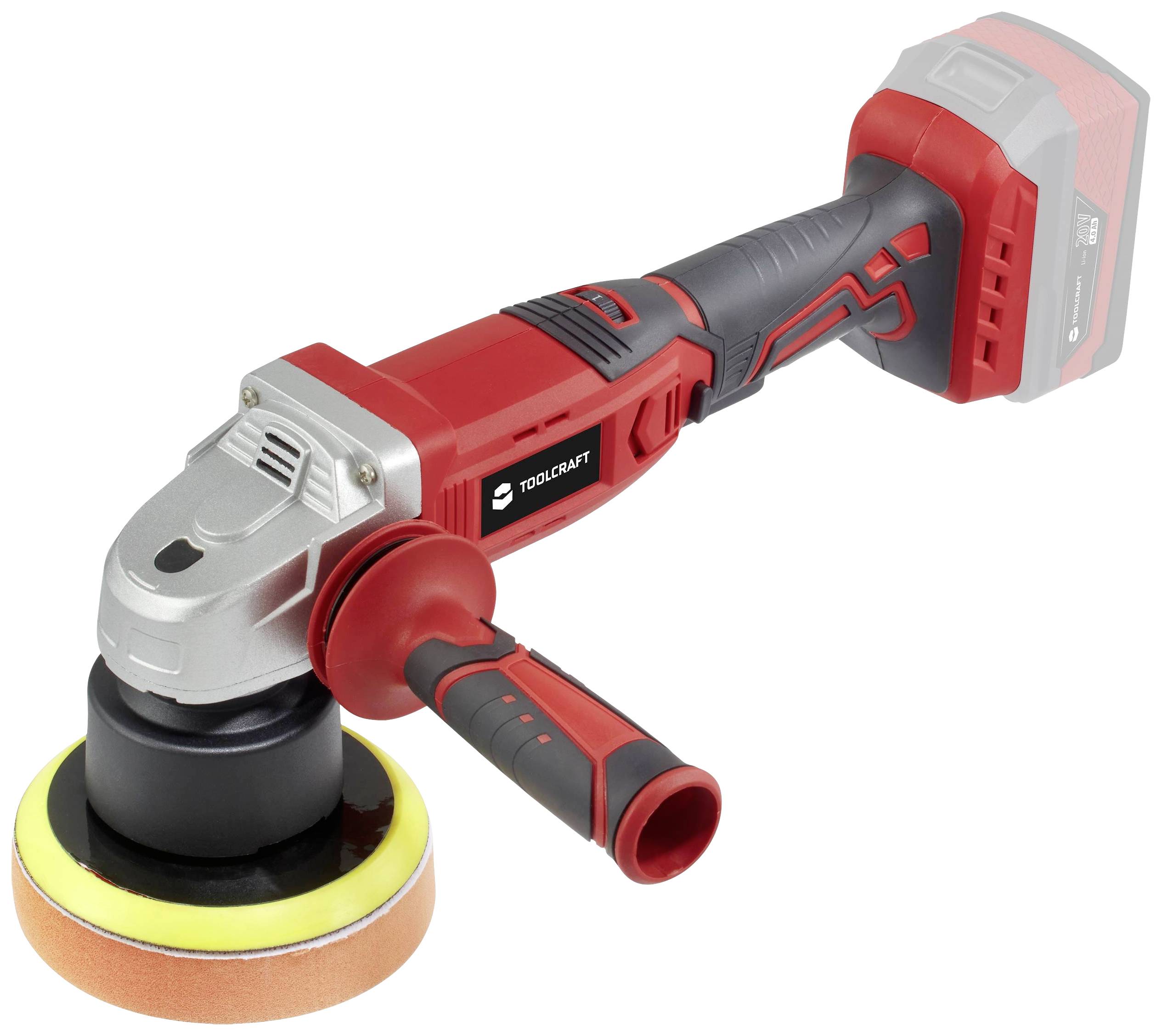 TOOLCRAFT TO-5645451+TO-6448047+TO-7492719 Akku-Schlagschrauber, Akku-Arbeitsleuchte, Akku-Poliermaschine 20V 4Ah Li-Ion inkl.