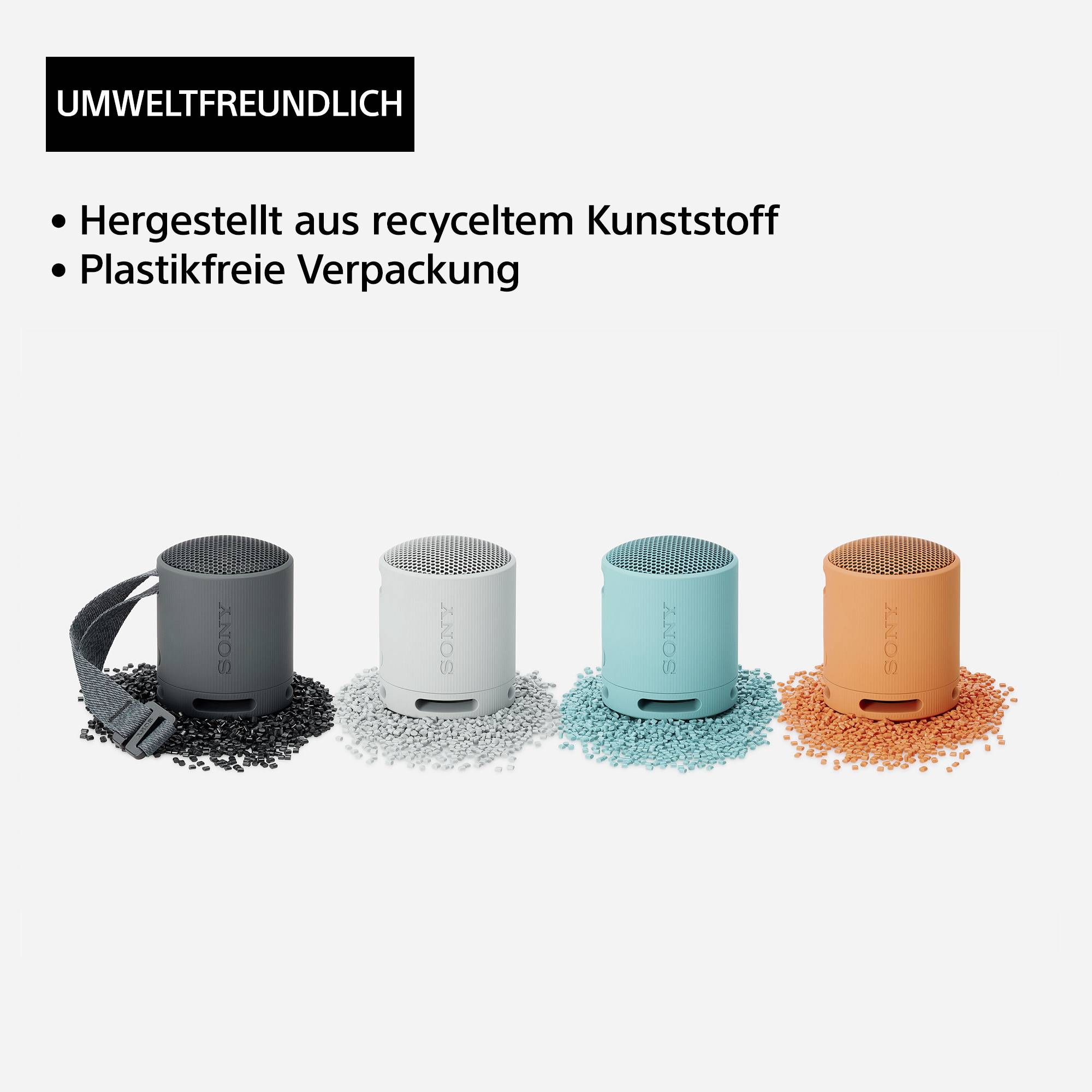 Sony SRSXB100B.CE7 Bluetooth® Lautsprecher Freisprechfunktion, spritzwassergeschützt Schwarz
