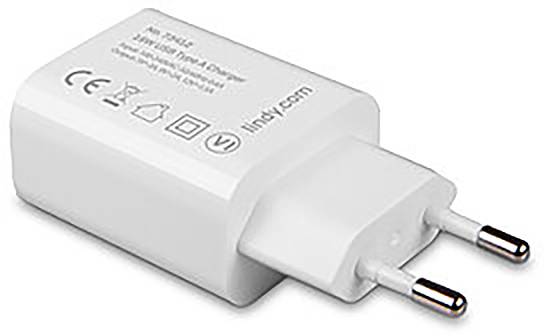 LINDY 18W USB Typ A Charger USB Ladegerät 18W 1x USB-A Weiß Innenbereich