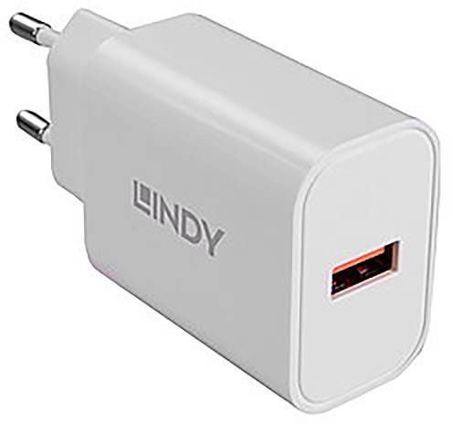 LINDY 18W USB Typ A Charger USB Ladegerät 18W 1x USB-A Weiß Innenbereich