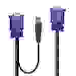 LINDY KVM Adapter [1x VGA - 1x VGA, USB-A] 2.00 m Schwarz, Blau
