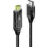 LINDY DisplayPort / HDMI Adapterkabel DisplayPort Stecker, HDMI-A Stecker 3.00m Schwarz 40932 DisplayPort-Kabel