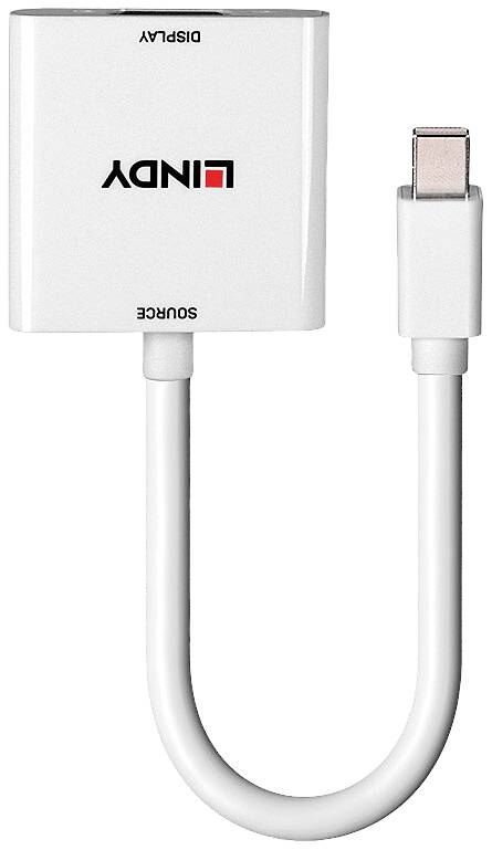 LINDY 38317 Mini-DisplayPort / VGA Konverter [1x Mini DisplayPort - 1x VGA] Weiß 0.16 m