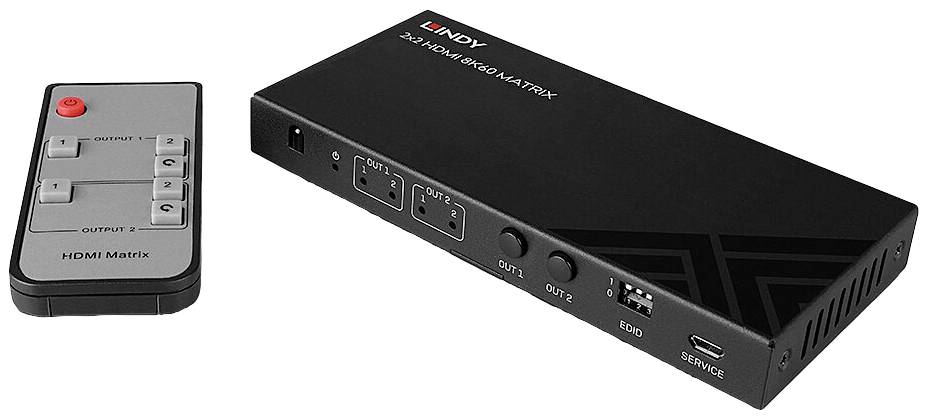 LINDY 38313 HDMI-Matrix-Switch 7680 x 4320 Pixel Schwarz