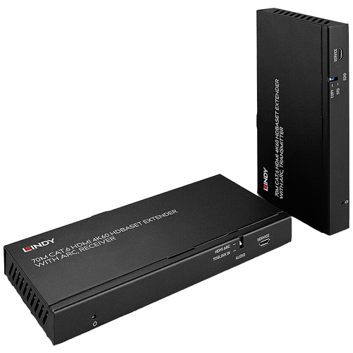 LINDY 70m Cat.6 HDMI 4K60, Audio, IR & RS-232 HDBaseT Extender mit ARC HDMI®, IR (3.5 mm Klinke), R