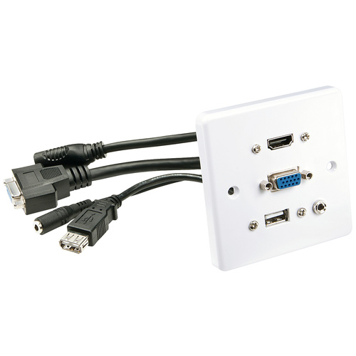LINDY 60220 HDMI / VGA / USB / Klinke Adapter [1x HDMI®, VGA, USB-A, Klinkenbuchse 3.5 mm - 1x HDMI