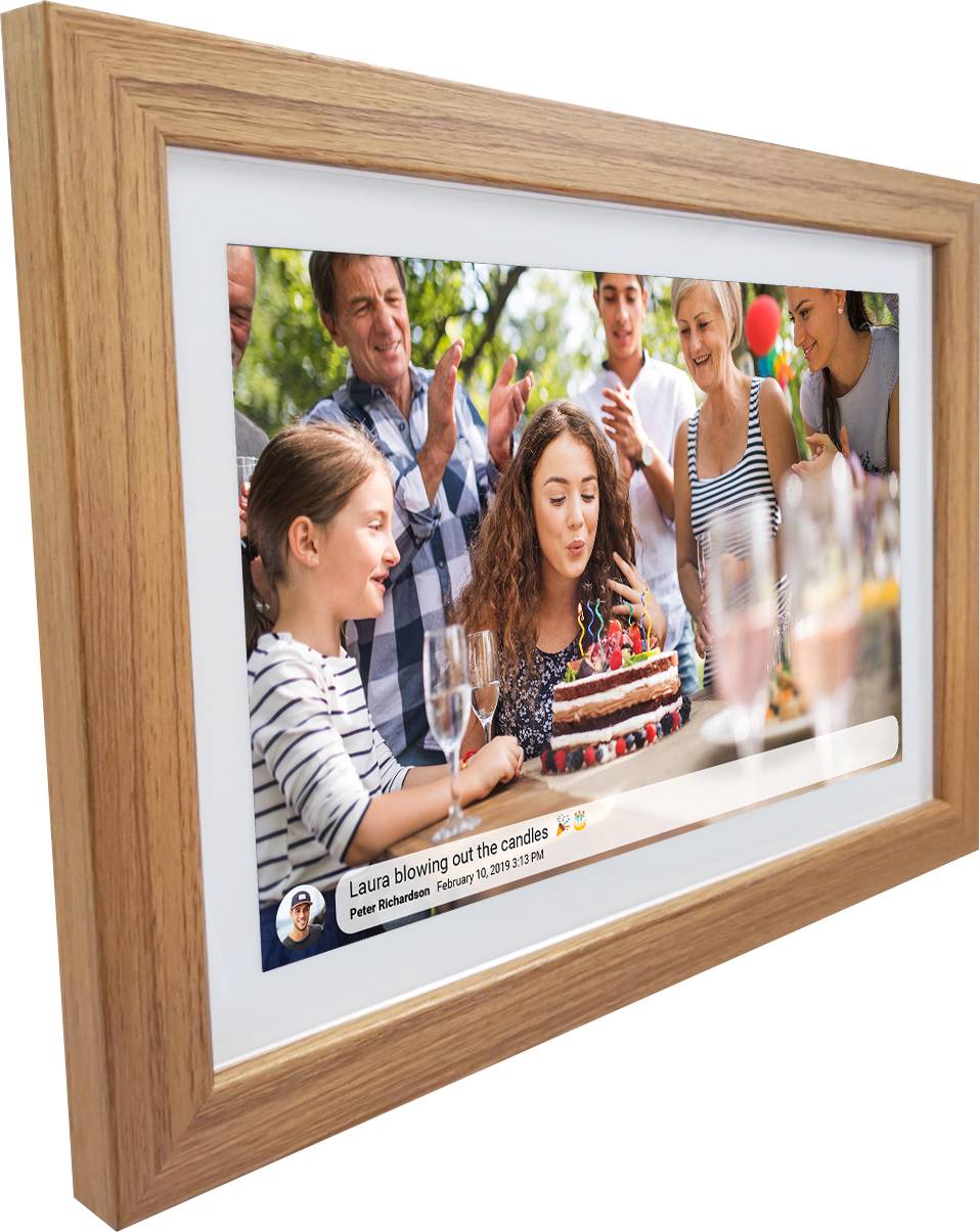 Denver PFF-1042 Lightwood Digitaler WiFi-Bilderrahmen 25.7 cm 10.1 Zoll EEK: C (A - G) 1280 x 800 Pixel 16 GB Holz (hell)