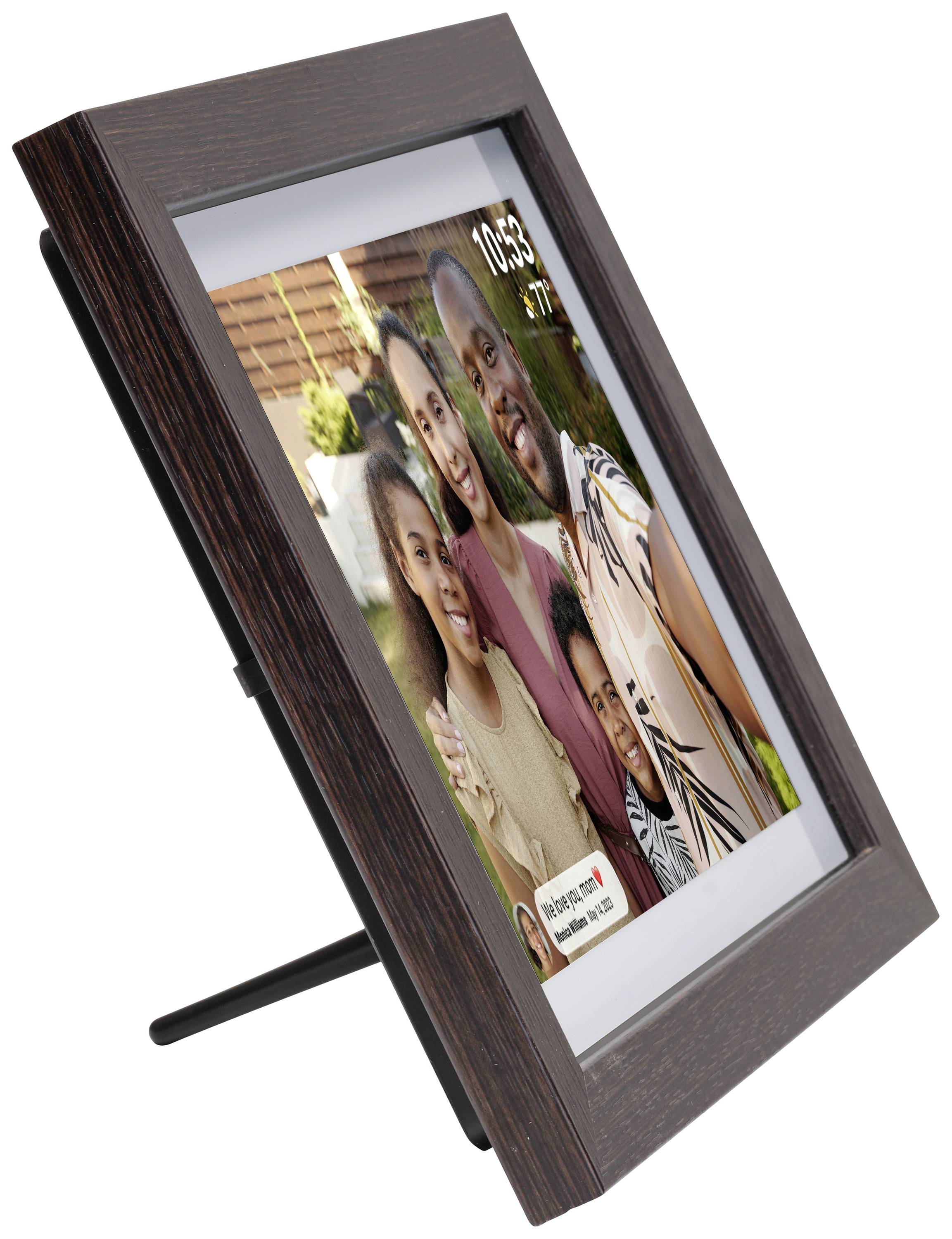 Denver PFF-1042 Darkwood Digitaler WiFi-Bilderrahmen 25.7 cm 10.1 Zoll EEK: C (A - G) 1280 x 800 Pixel 16 GB Holz (dunkel)