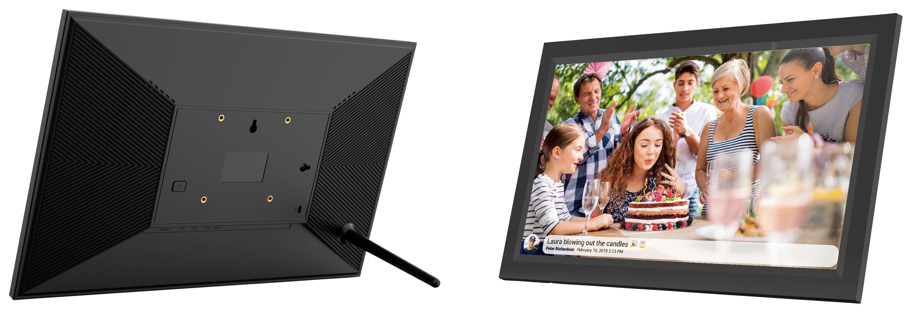 Denver PFF-1503BMK2 Digitaler WiFi-Bilderrahmen 39.6 cm 15.6 Zoll EEK: D (A - G) 1920 x 1080 Pixel 16 GB Schwarz